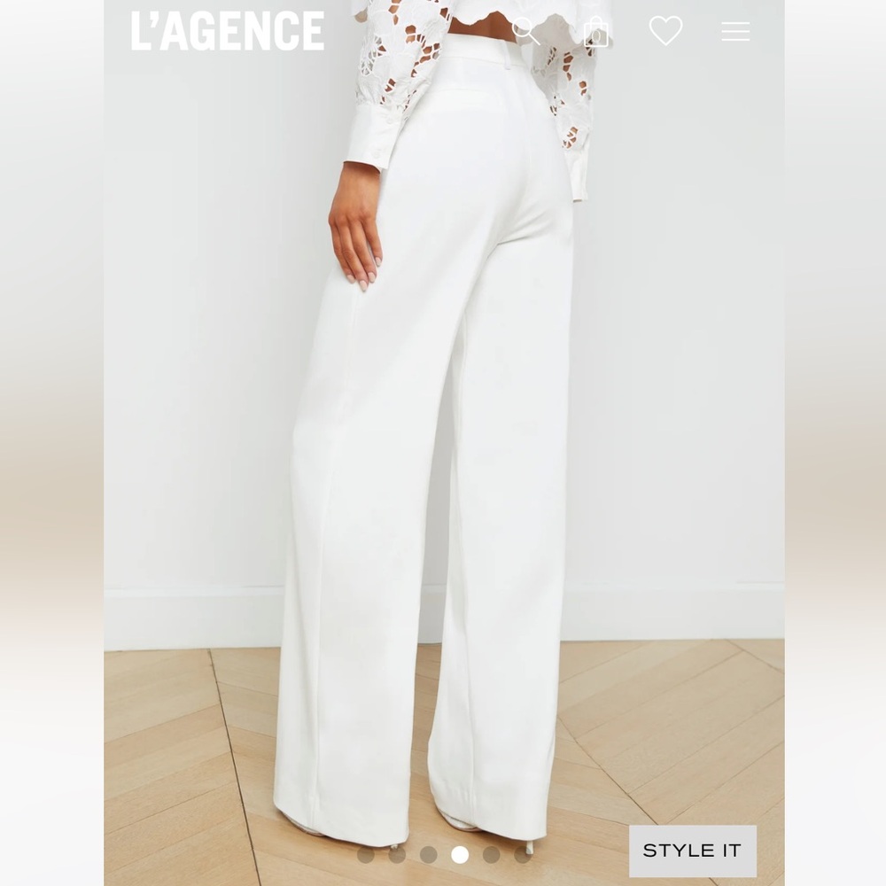 L‘AGENCE Livvy Trouser white size 8 - Picture 2 of 11